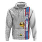 DR Congo Football Custom Zip Hoodie Come On Leopards White Color