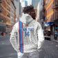 DR Congo Football Custom Zip Hoodie Come On Leopards White Color