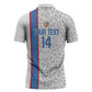 DR Congo Football Custom Zipper Polo Shirt Come On Leopards White Color