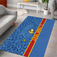 DR Congo Football Custom Area Rug Come On Leopards Blue Color