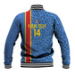DR Congo Football Custom Baseball Jacket Come On Leopards Blue Color