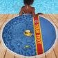 DR Congo Football Custom Beach Blanket Come On Leopards Blue Color