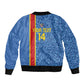 DR Congo Football Custom Bomber Jacket Come On Leopards Blue Color