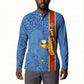 DR Congo Football Custom Button Sweatshirt Come On Leopards Blue Color