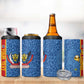 DR Congo Football Custom 4 in 1 Can Cooler Tumbler Come On Leopards Blue Color