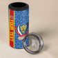 DR Congo Football Custom 4 in 1 Can Cooler Tumbler Come On Leopards Blue Color