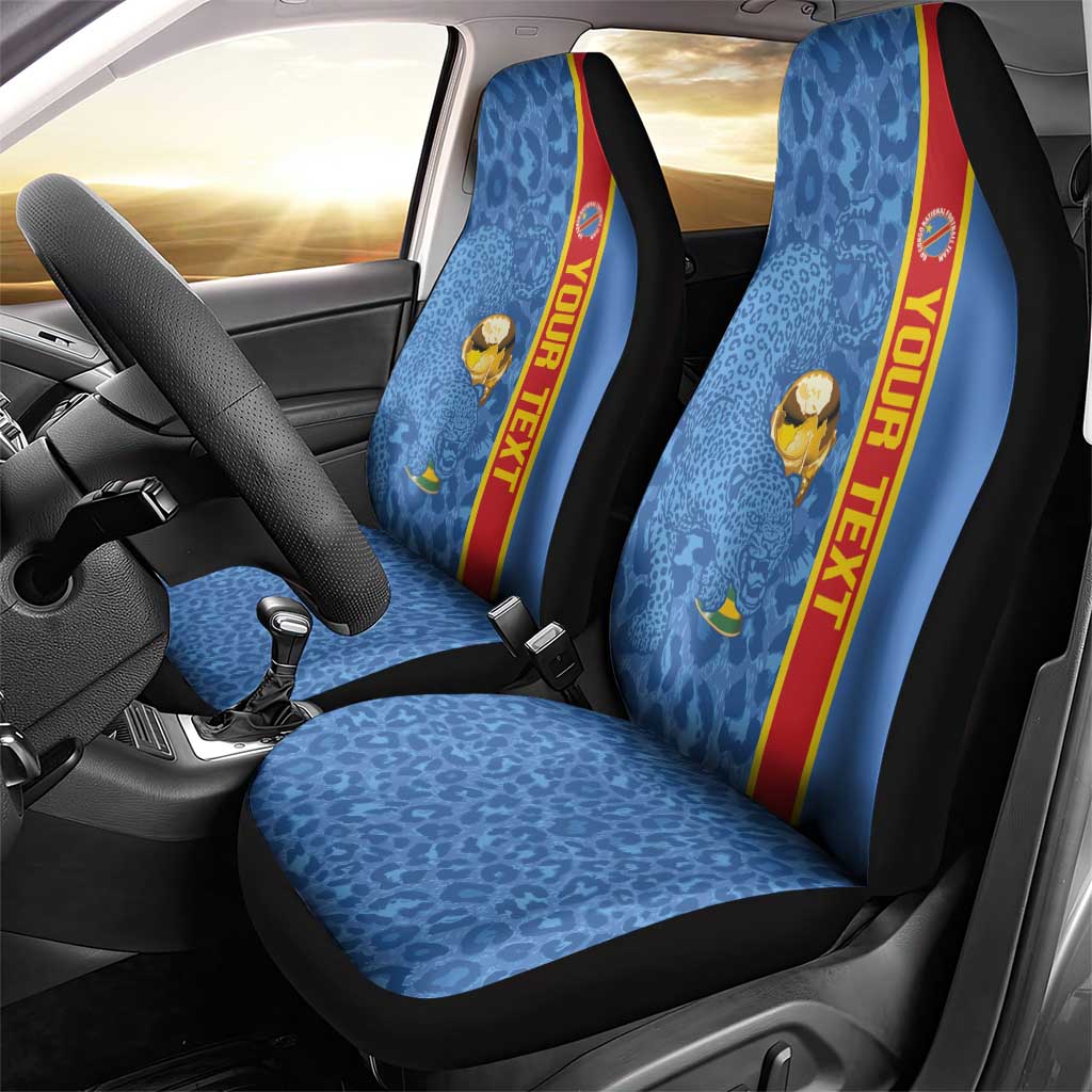 DR Congo Football Custom Car Seat Cover Come On Leopards Blue Color