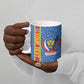 DR Congo Football Custom Ceramic Mug Come On Leopards Blue Color