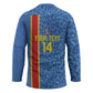 DR Congo Football Custom Hockey Jersey Come On Leopards Blue Color
