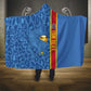 DR Congo Football Custom Hooded Blanket Come On Leopards Blue Color