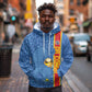 DR Congo Football Custom Hoodie Come On Leopards Blue Color