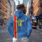 DR Congo Football Custom Hoodie Come On Leopards Blue Color