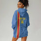 DR Congo Football Custom Hoodie Dress Come On Leopards Blue Color