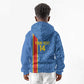 DR Congo Football Custom Kid Hoodie Come On Leopards Blue Color