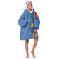 DR Congo Football Custom Kid Wearable Blanket Hoodie Come On Leopards Blue Color