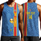 DR Congo Football Custom Men Tank Top Come On Leopards Blue Color