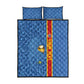 DR Congo Football Custom Quilt Bed Set Come On Leopards Blue Color