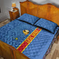 DR Congo Football Custom Quilt Bed Set Come On Leopards Blue Color