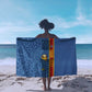 DR Congo Football Custom Sarong Come On Leopards Blue Color