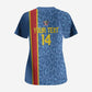 DR Congo Football Custom Scrub Top Come On Leopards Blue Color