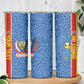 DR Congo Football Custom Skinny Tumbler Come On Leopards Blue Color