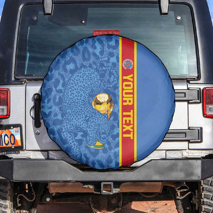 DR Congo Football Custom Spare Tire Cover Come On Leopards Blue Color