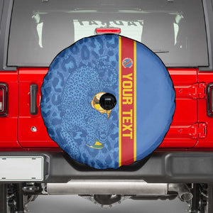 DR Congo Football Custom Spare Tire Cover Come On Leopards Blue Color