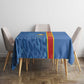 DR Congo Football Custom Tablecloth Come On Leopards Blue Color