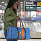 DR Congo Football Custom Travel Bag Come On Leopards Blue Color