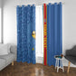 DR Congo Football Custom Window Curtain Come On Leopards Blue Color
