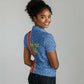 DR Congo Football Custom Women Polo Shirt Come On Leopards Blue Color
