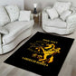 Personalized Afro Buffalo Soldiers Area Rug BSMC United States Army Black