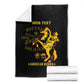 Personalized Afro Buffalo Soldiers Blanket BSMC United States Army Black