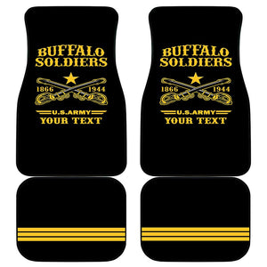 Personalized Afro Buffalo Soldiers Car Mats BSMC United States Army Black