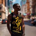 Personalized Afro Buffalo Soldiers Men Tank Top BSMC United States Army Black