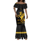 Personalized Afro Buffalo Soldiers Mermaid Dress BSMC United States Army Black
