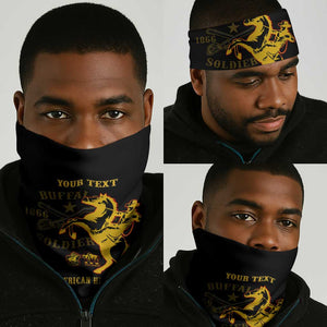 Afro Buffalo Soldiers Neck Gaiter BSMC United States Army Black - African Pride