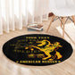 Personalized Afro Buffalo Soldiers Round Carpet BSMC United States Army Black