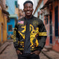 Personalized Afro Buffalo Soldiers Sleeve Zip Bomber Jacket BSMC United States Army Black