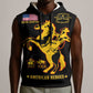 Personalized Afro Buffalo Soldiers Sleeveless Hoodie BSMC United States Army Black - African Pride