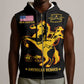 Personalized Afro Buffalo Soldiers Sleeveless Zip Hoodie BSMC United States Army Black - African Pride