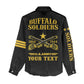 Personalized Afro Buffalo Soldiers Women Casual Shirt BSMC United States Army Black LT14