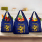 Personalized Afro Buffalo Soldiers Grocery Bag BSMC United States Army Blue