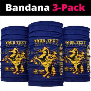 Personalized Afro Buffalo Soldiers Neck Gaiter BSMC United States Army Blue LT14