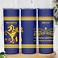 Personalized Afro Buffalo Soldiers Skinny Tumbler BSMC United States Army Blue