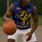 Personalized Afro Buffalo Soldiers Sleeveless Hoodie BSMC United States Army Blue - African Pride