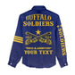 Personalized Afro Buffalo Soldiers Women Casual Shirt BSMC United States Army Blue LT14