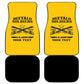 Personalized Afro Buffalo Soldiers Car Mats BSMC United States Army Yellow