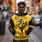 Personalized Afro Buffalo Soldiers Hoodie BSMC United States Army Yellow