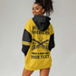 Personalized Afro Buffalo Soldiers Hoodie Dress BSMC United States Army Yellow